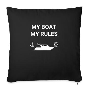 Boot - Sofakissenbezug 45 x 45 cm - Schwarz - Vorne