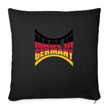 Made in Germany - Sofa pillowcase 17,3'' x 17,3'' (45 x 45 cm) - black - Front