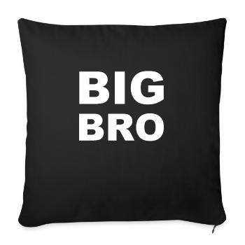 big bro - Sofa pillowcase 17,3'' x 17,3'' (45 x 45 cm) - black - Front