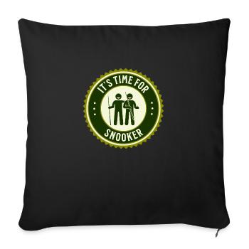 It's Time For Snooker - Sofa pillowcase 17,3'' x 17,3'' (45 x 45 cm) - black - Front