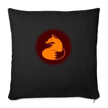 Fox - Sofakissenbezug 45 x 45 cm - Schwarz - Vorne