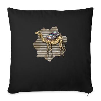 Chameau - Housse de coussin décorative 45 x 45 cm - noir - Devant