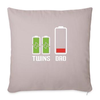 Dad Twins Battery Energy Power - Sofa pillowcase 17,3'' x 17,3'' (45 x 45 cm) - light taupe - Front