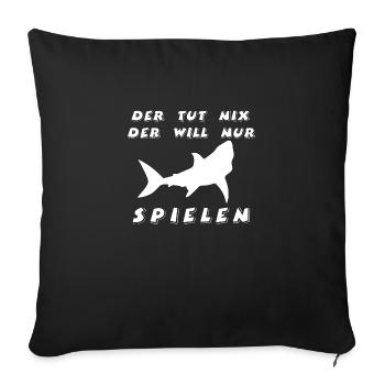 Hai - Sofakissenbezug 45 x 45 cm - Schwarz - Vorne