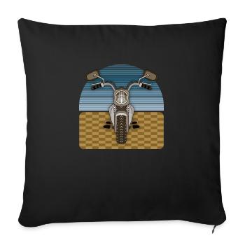 Motorcycle - Sofa pillowcase 17,3'' x 17,3'' (45 x 45 cm) - black - Front