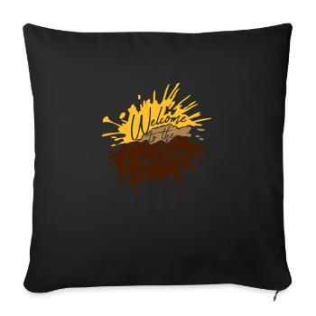 Shit Disgusting ShitShow - Sofa pillowcase 17,3'' x 17,3'' (45 x 45 cm) - black - Front