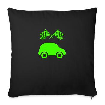 Car - Sofa pillowcase 17,3'' x 17,3'' (45 x 45 cm) - black - Front