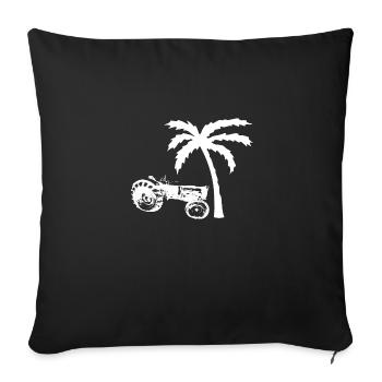 Tractor - Sofa pillowcase 17,3'' x 17,3'' (45 x 45 cm) - black - Front