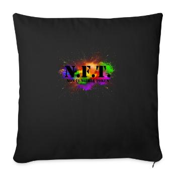 NFT Explosion II - Sofa pillowcase 17,3'' x 17,3'' (45 x 45 cm) - black - Front