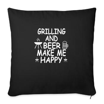 Griller - Housse de coussin décorative 45 x 45 cm - noir - Devant