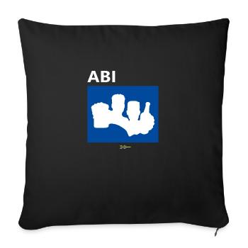 Bier Liga Logo ABI-Treff Jahr Blanko Blau 2 weiß - Sofakissenbezug 45 x 45 cm - Schwarz - Vorne