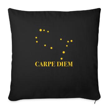 Carpe Diem a utilisé la constellation du jour Gémeaux - Housse de coussin décorative 45 x 45 cm - noir - Devant