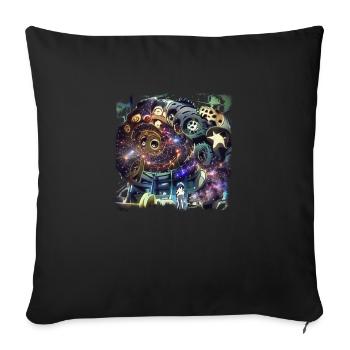 The Universe Machine - Sofa pillowcase 17,3'' x 17,3'' (45 x 45 cm) - black - Front