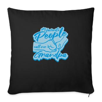 People Call Me Grandpa - Sofa pillowcase 17,3'' x 17,3'' (45 x 45 cm) - black - Front