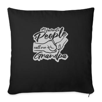 People Call Me Grandpa - Sofa pillowcase 17,3'' x 17,3'' (45 x 45 cm) - black - Front