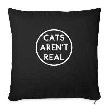 CATS AREN'T REAL - Housse de coussin décorative 45 x 45 cm - noir - Devant