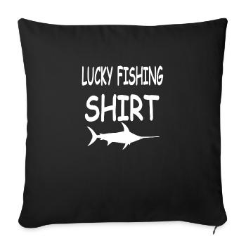 Angling - Sofa pillowcase 17,3'' x 17,3'' (45 x 45 cm) - black - Front