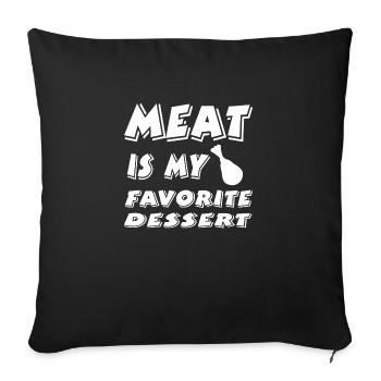 Meat - Sofa pillowcase 17,3'' x 17,3'' (45 x 45 cm) - black - Front