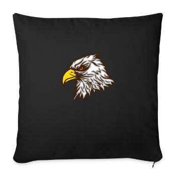Cool pygargue à tête blanche de couleur aigle - Housse de coussin décorative 45 x 45 cm - noir - Devant
