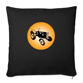 Tractor - Sofa pillowcase 17,3'' x 17,3'' (45 x 45 cm) - black - Front