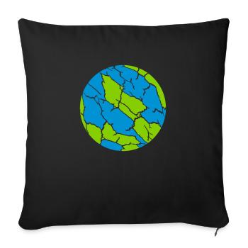Colorful Ball Cracks Pattern - Sofa pillowcase 17,3'' x 17,3'' (45 x 45 cm) - black - Front