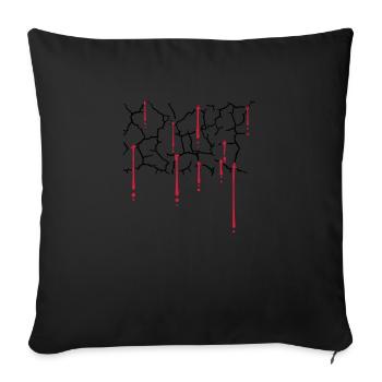 Blood Drops Cracks Pattern - Sofa pillowcase 17,3'' x 17,3'' (45 x 45 cm) - black - Front