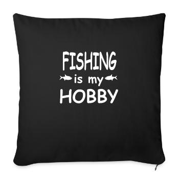 Angling - Sofa pillowcase 17,3'' x 17,3'' (45 x 45 cm) - black - Front
