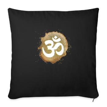 om zeichen gold erde elemente - Sofakissenbezug 45 x 45 cm - Schwarz - Vorne