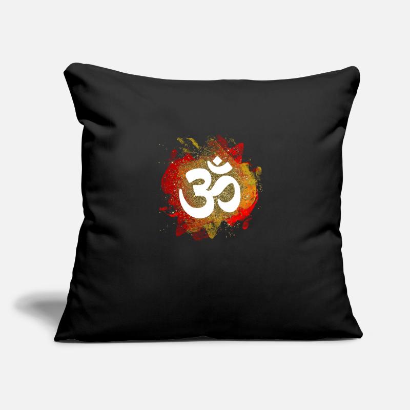 om zeichen gold feuer elemente liebe mantra Sofakissenbezug 45 x 45 cm