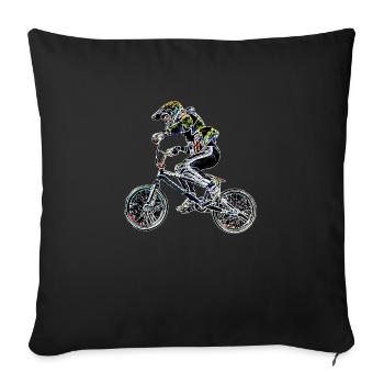 bmx - Sofa pillowcase 17,3'' x 17,3'' (45 x 45 cm) - black - Front