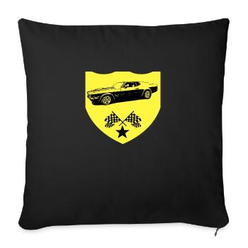 Auto - Sofakissenbezug 45 x 45 cm - Schwarz - Vorne