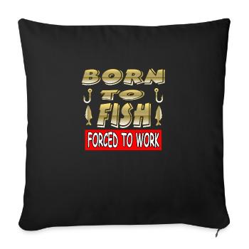 Angling - Sofa pillowcase 17,3'' x 17,3'' (45 x 45 cm) - black - Front