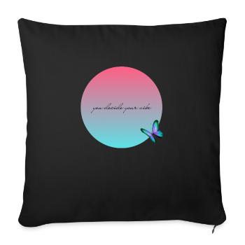 you decide your vibe - Sofakissenbezug 45 x 45 cm - Schwarz - Vorne