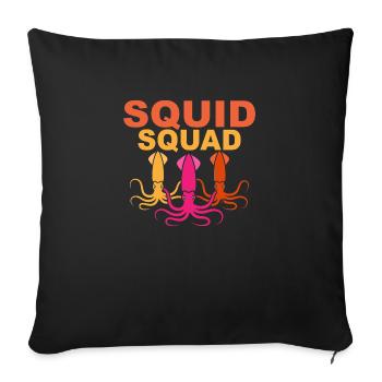 Squid Squad Scientist Marine Biology - Sofakissenbezug 45 x 45 cm - Schwarz - Vorne