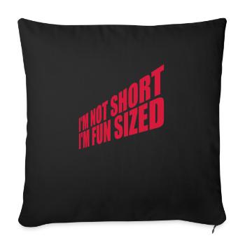 Pas court taille amusante - Housse de coussin décorative 45 x 45 cm - noir - Devant