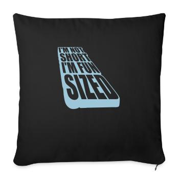 Not short fun sized - Sofa pillowcase 17,3'' x 17,3'' (45 x 45 cm) - black - Front