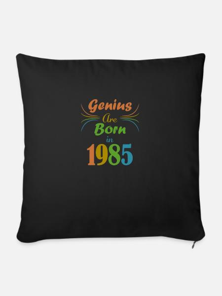 Genius Jahrgang 1985 - Sofakissenbezug 45 x 45 cm - Schwarz