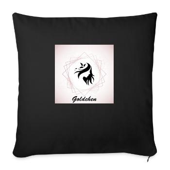 Goldchen Frau - Sofakissenbezug 45 x 45 cm - Schwarz - Vorne