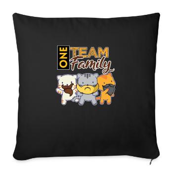 team family cat beard bachelorette party asatru - Sofa pillowcase 17,3'' x 17,3'' (45 x 45 cm) - black - Front