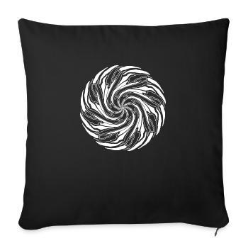 Spirale Tekno - Housse de coussin décorative 45 x 45 cm - noir - Devant