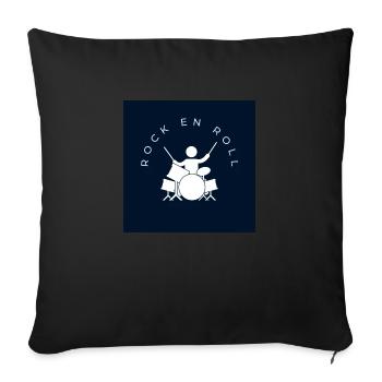 Klara - Sofakissenbezug 45 x 45 cm - Schwarz - Vorne