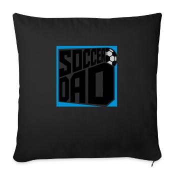 Logo Design Soccer Dad - Sofa pillowcase 17,3'' x 17,3'' (45 x 45 cm) - black - Front