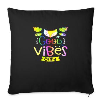 Think outside the box positive thoughts happy - Sofa pillowcase 17,3'' x 17,3'' (45 x 45 cm) - black - Front