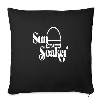Sun Soaker Sun Beach Holiday - Sofa pillowcase 17,3'' x 17,3'' (45 x 45 cm) - black - Front