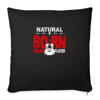 Natural Born Bass Player - Housse de coussin décorative 45 x 45 cm - noir - Devant