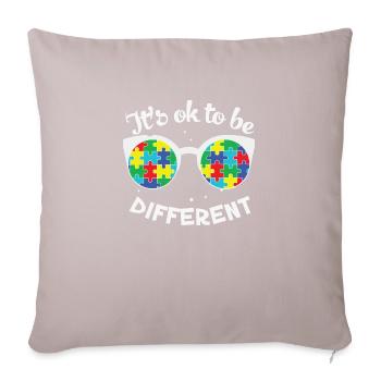 Sensibilisation à l’autisme Okay To Be Different Maman soutien - Housse de coussin décorative 45 x 45 cm - taupe clair - Devant