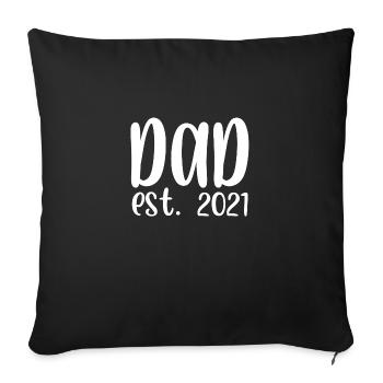 Papa est 2021 - Housse de coussin décorative 45 x 45 cm - noir - Devant