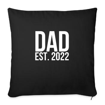 Papa est 2022 - Housse de coussin décorative 45 x 45 cm - noir - Devant