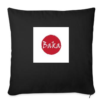 Baka (Idiot) - Housse de coussin décorative 45 x 45 cm - noir - Devant