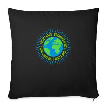 Breaking news don't - Sofa pillowcase 17,3'' x 17,3'' (45 x 45 cm) - black - Front